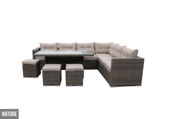Outdoor Nine-Seater Furniture Set - Two Colours Available