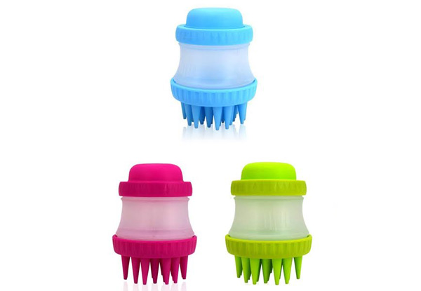 Pet Bath & Massage Brush - Three Colours Available with Free Delivery