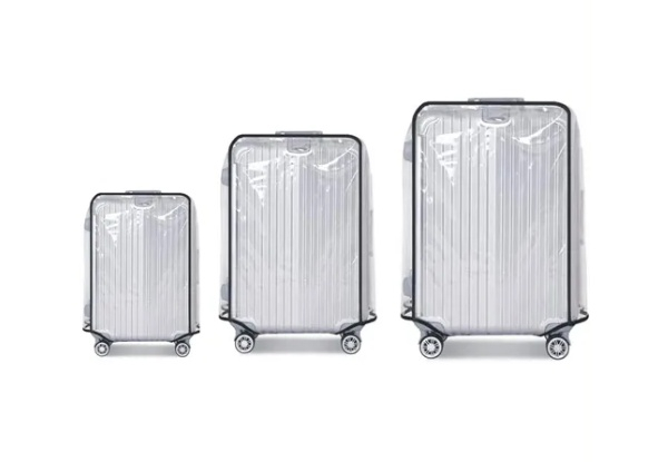 Three-Piece Clear PVC Luggage Cover Protectors