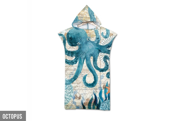 Adults Hooded Beach Towel - Six Prints Available