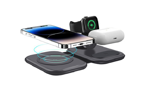 Three-in-One Magnetic Wireless QI Charger