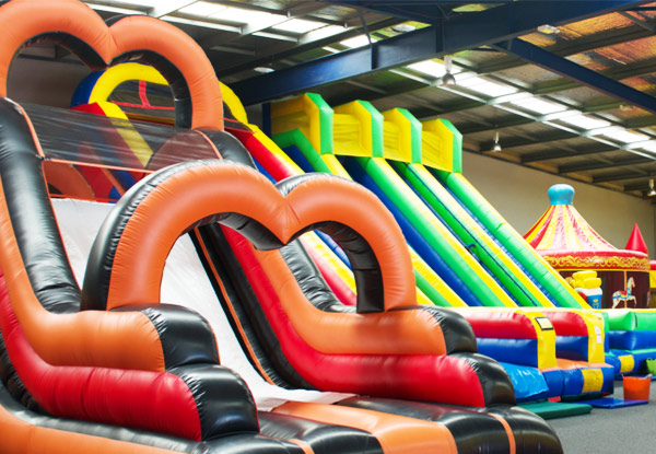 All-Day Entry to Auckland's Largest Inflatable Indoor Playground - Options for Weekday & Weekend