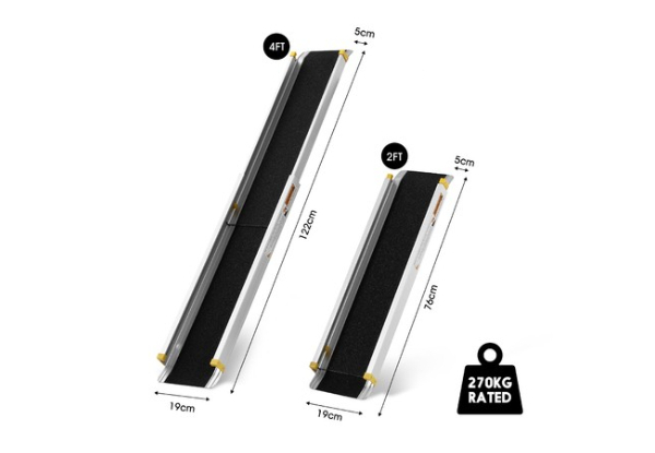 Foldable &  Adjustable Portable Wheelchair Ramp - Two Sizes Available