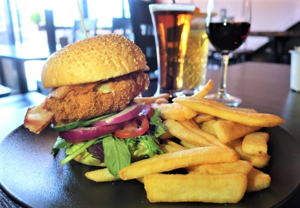 Any Burger & House Drink for Lunch or Dinner for One - Options for Two or Four People