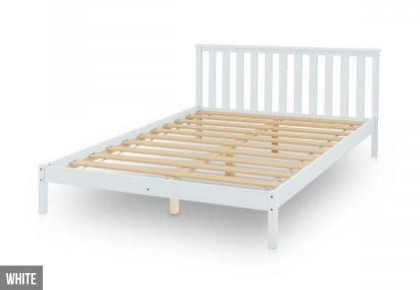 Wooden Bed Frame - Two Sizes & Two Colours Available