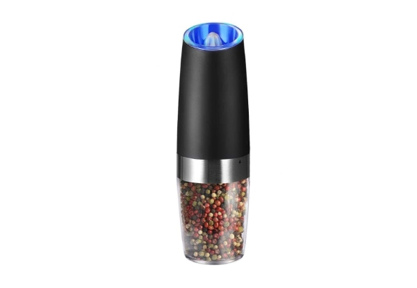 Battery Operated Automatic Salt & Pepper Mill Grinder with Blue LED Light
