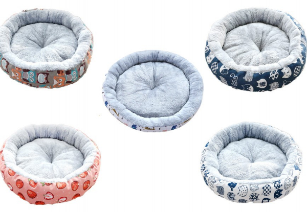 Printed Round Pet Bed - Available in Five Styles & Three Sizes