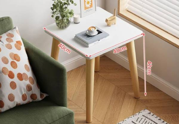Square 40cm Side Coffee Table - Available in Three Colours