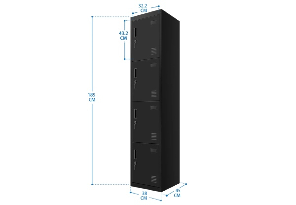 185cm Four-Doors Steel Filing Cabinet