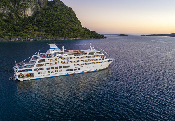 Three-Night Cruise Around Tropical Fiji for Two People incl. All Meals, Daily Island Stopovers, Activities & More – Options for Four-, Seven Night Cruises