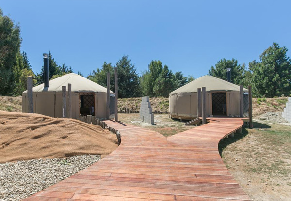 Two Nights Glamping at Oasis Yurt Lodge incl. a Continental Breakfast Hamper for Two People - Option for Four People