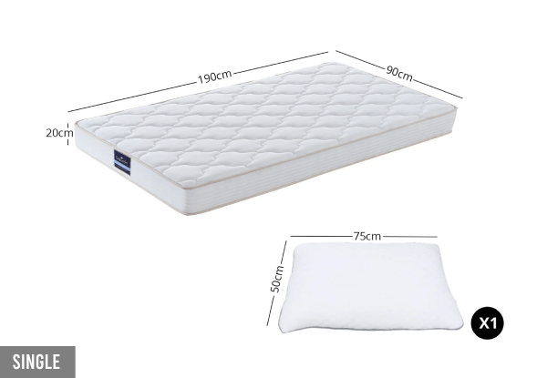 Pocket Spring PIL20 Mattress - Available in Four Sizes