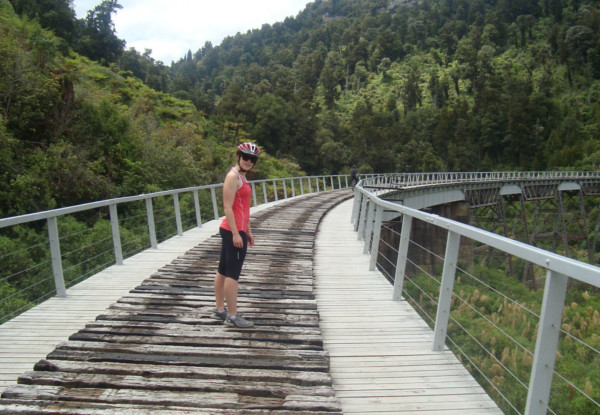 Two-Night Ohakune Old Coach Road Mountain Bike Adventure incl. One Person Dorm in Shared Quad Room, Transport, Bike Hire, Breakfast, Access to the Sauna & Hot Tub - Option for Four People in a Quad Room