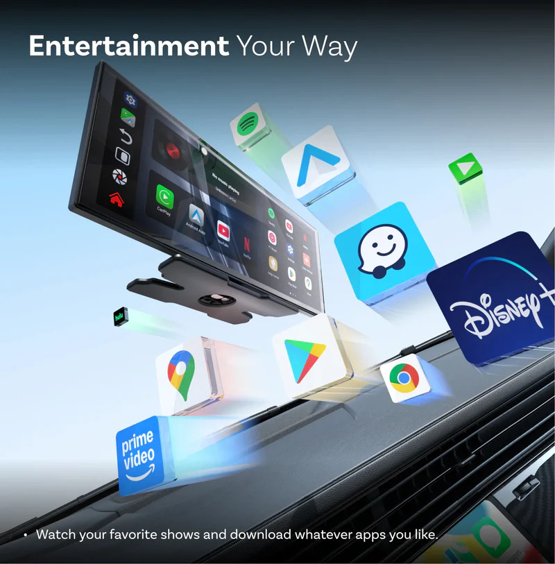Ottocast OttoScreen AI Wireless CarPlay & Android Auto Display