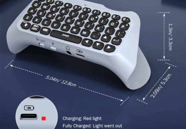 Wireless Keyboard with Green Backlight Compatible with PS5 Controller