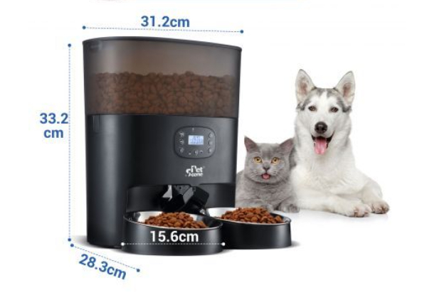 Dual Bowls  6L Automatic Pet Feeder - Two Colours Available