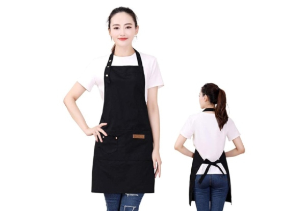 Kitchen Apron with Three Pockets