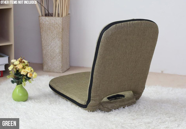 High-Backed Portable Floor Chair - Four Colours Available & Option for Two