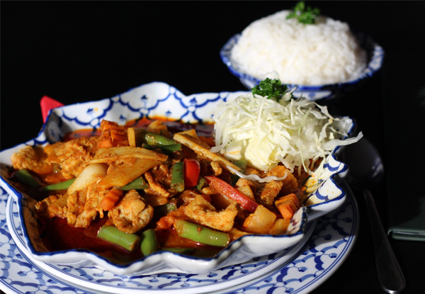 Authentic Thai Dinner For Two People in Herne Bay incl. Any Two Mains & Fragrant Rice