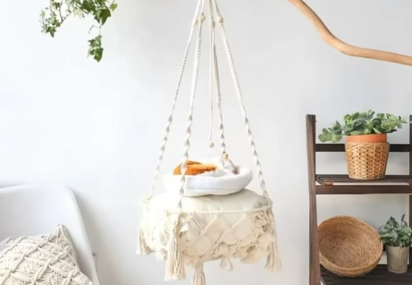 Hand Woven Cotton Cat Hammock