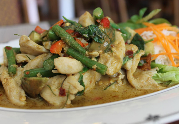 $32 for a Two-Course Thai Dinner for Two People or $59 for Four People