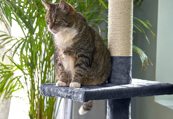 Cat Tree Tower Scratching Post with Perches Hanging Toys
