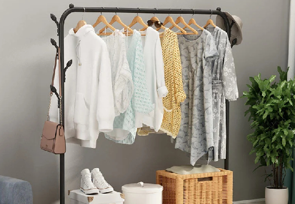 Seven-Hook Metal Garment Rack - Available in Two Sizes