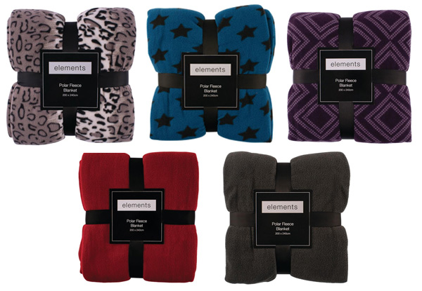 Elements Polar Fleece Blanket - Five Colours Available