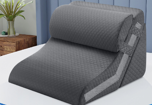 Three-Piece Wedge Pillow Set with Adjustable Headrest - Available in Two Colours