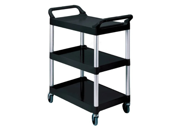 SOGA Three-Tier Portable Food Trolley with Wheels