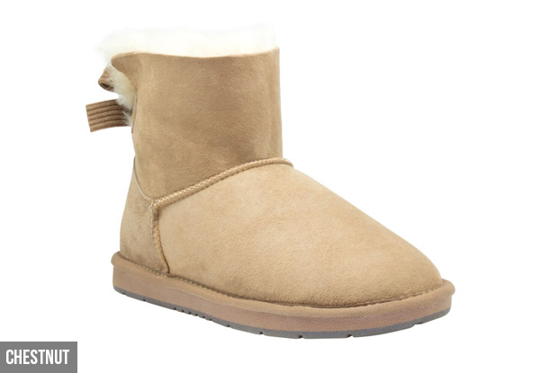 Comfort Me Women's 'Stella' Australian Made Memory Foam Mini Ribbon UGG Boots - Three Colours Available