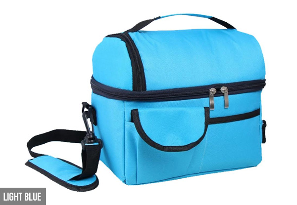 Large Insulated Lunch Tote with Adjustable Shoulder Strap - Six Colours Available with Free Delivery