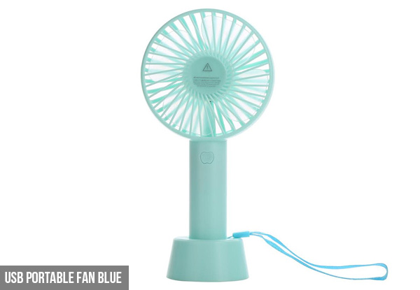 USB Portable Fan with Free Metro Delivery -  Three Colours Available