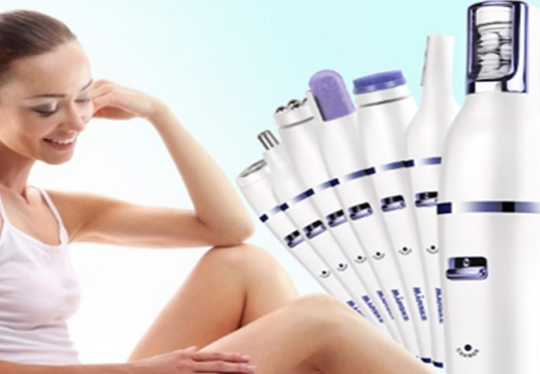 Seven-in-One Water-Resistant Electric Epilator Hair Tool