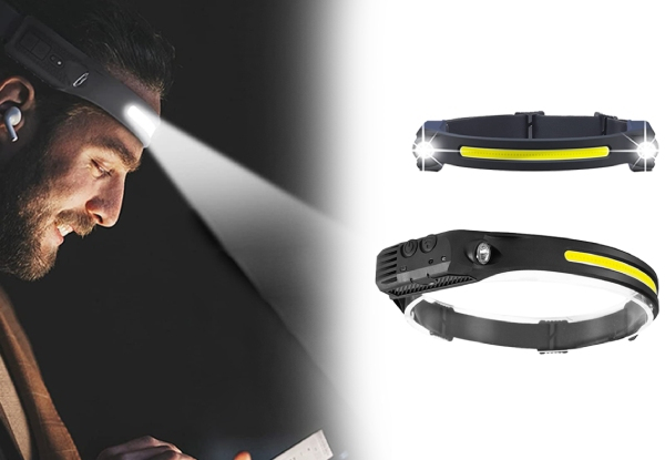 Rechargeable COB LED Headlamp - Option for Two-Pack
