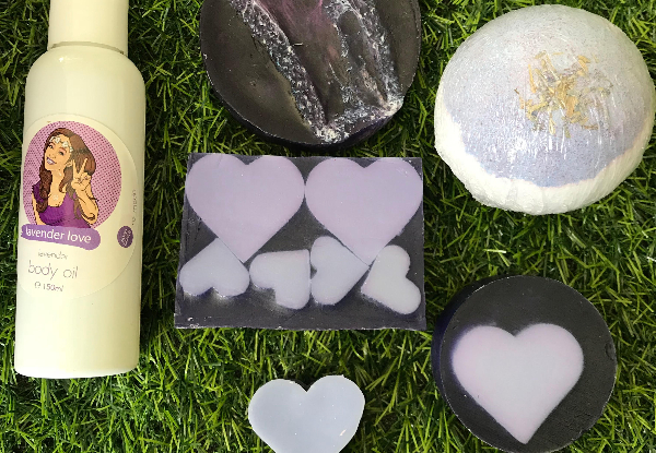 Six-Piece Valentine's Day Lavender Love Romance Soap Pack