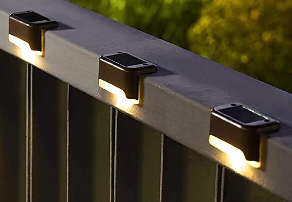 Four-Pack Solar Deck Outdoor Light - Available in Two Colours