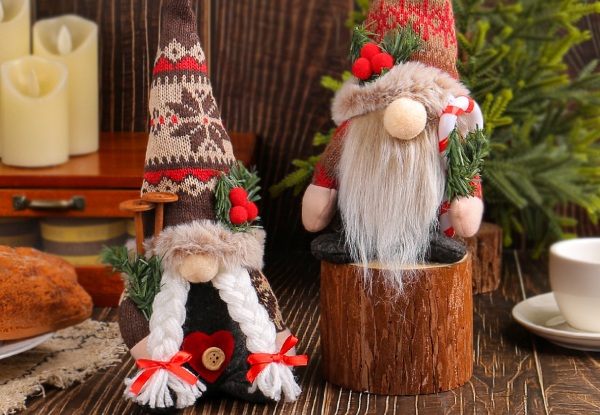 Christmas Santa Gnomes Plush Decorations - Two Styles Available