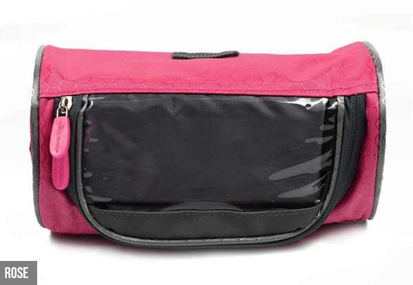 Water Resistant Bicycle Bag with Plastic Cover for Touch Screen Devices - Four Colours Available with Free Delivery