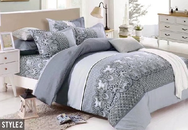 Printed Duvet Cover Set - Three Styles & Two Sizes Available