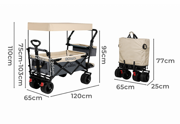 Lambu Outdoor Wagon Cart Range - Three Options Available