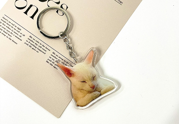 Custom Pet Photo Acrylic Keychain