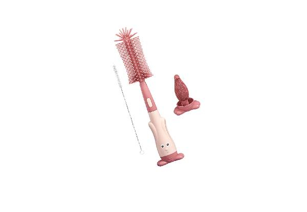 Three-in-One Silicone Bottle Cleaning Brush - Three Colours Available