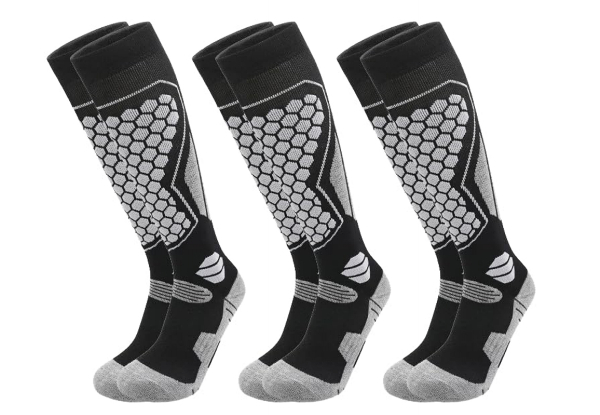 Three-Pairs of Ski Thermal Socks - Available in Two Options