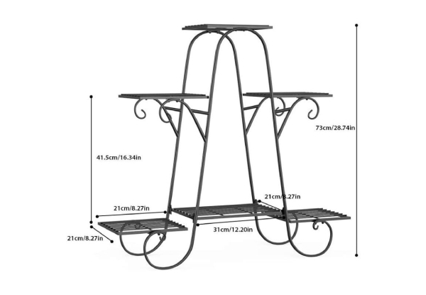 Seven-Tier Plant Stand Shelves