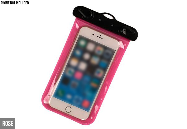 Waterproof Clear Phone Bag - Six Colours Available