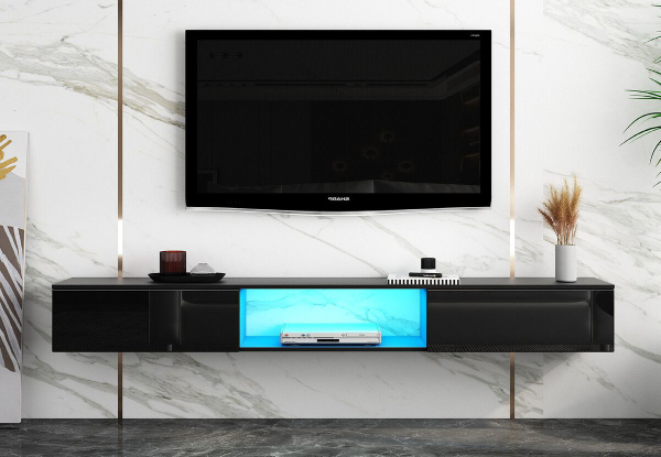 Wall Mounted LED TV Cabinet - Two Colours Available