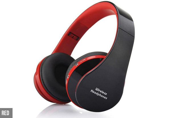 Wireless Bluetooth Foldable Headphones - Four Colours Available with Free Delivery