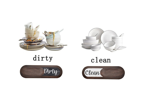 Dishwasher Clean and Dirty Magnet - Available in Four Styles & Options for Two-Pack