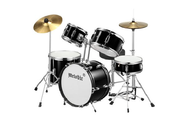 Melodic Kids Classic Five-Piece Drum Set Kit with Stool - Two Colours Available